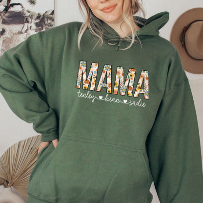 Individuelles Mama Sweatshirt mit Kindernamen - Geschenk für Mama - GiftHaus