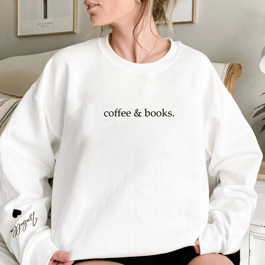 Kaffee & Bücher Personalisiertes Sweatshirt - Für Leseratten - GiftHaus
