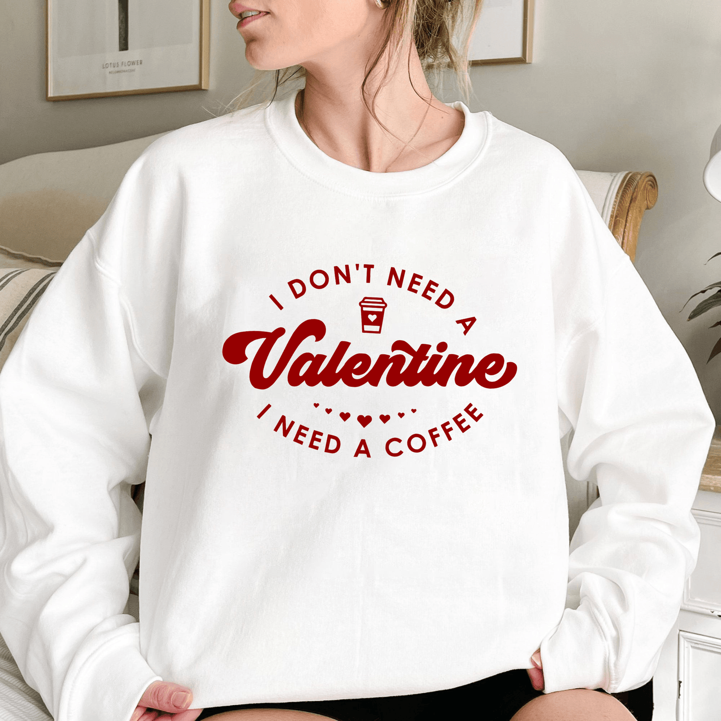 Kaffee statt Valentine Sweatshirt - Für Liebhaber des schwarzen Goldes - GiftHaus