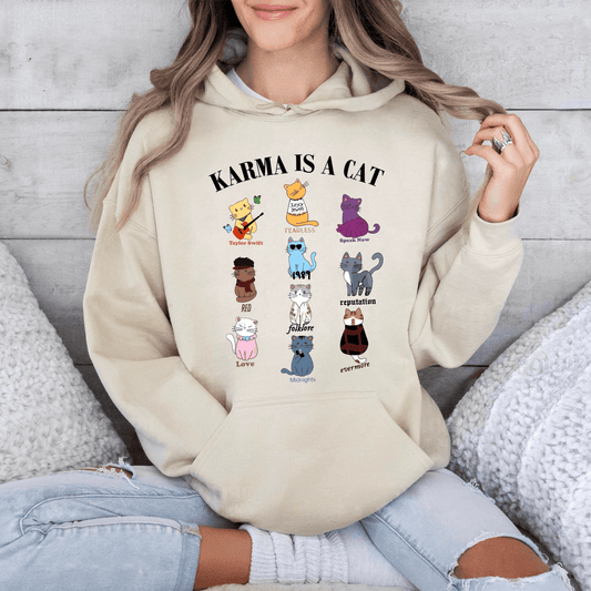 Karma ist eine Katze - Musikalische Katzen-Sweatshirts - GiftHaus