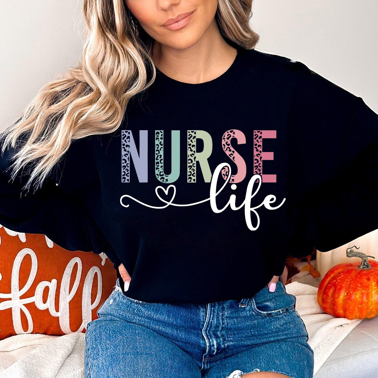 Krankenschwester Life Leopard Sweatshirt - Geschenk für Krankenschwester - GiftHaus