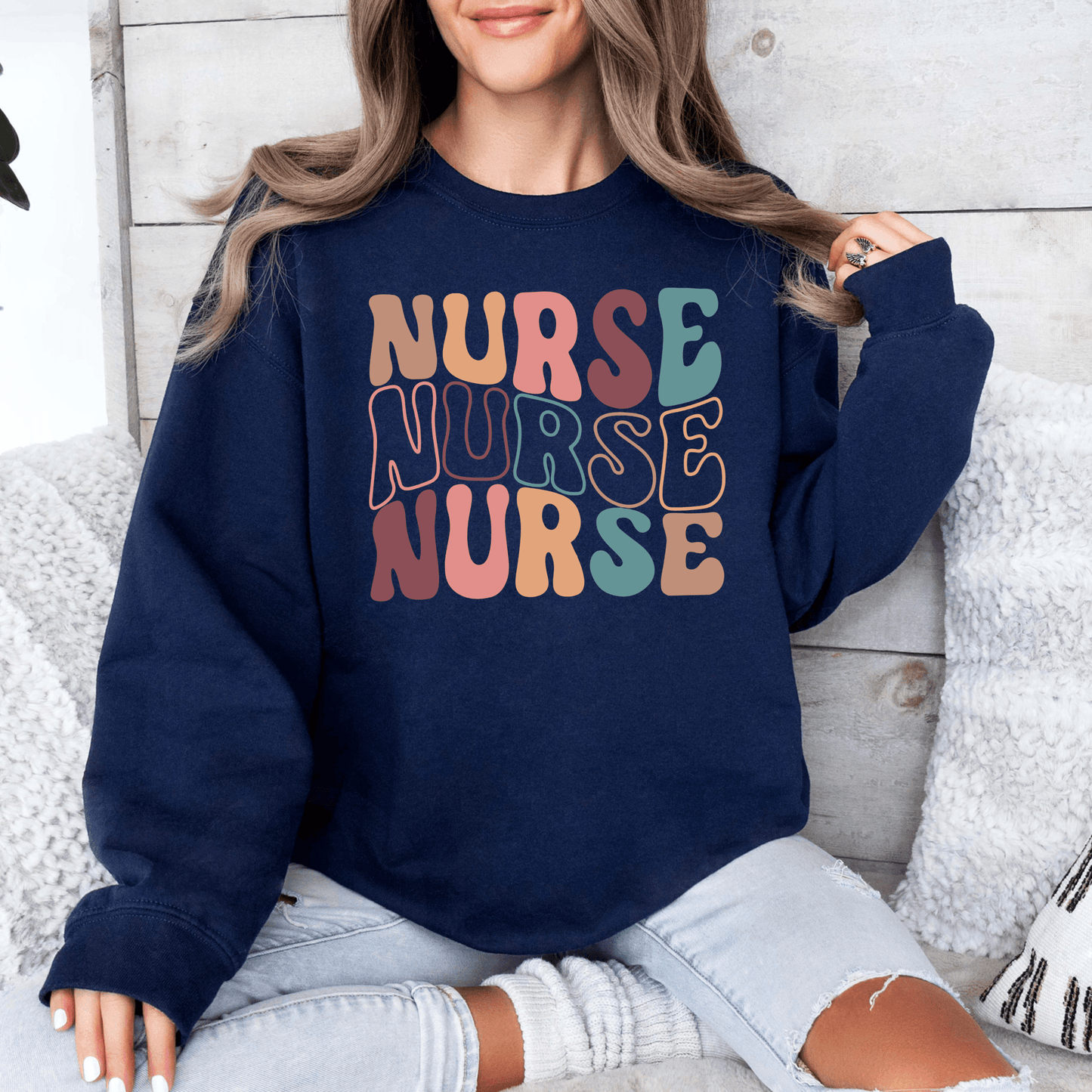 Krankenschwester Sweatshirt - Bunt und Motivierend - GiftHaus
