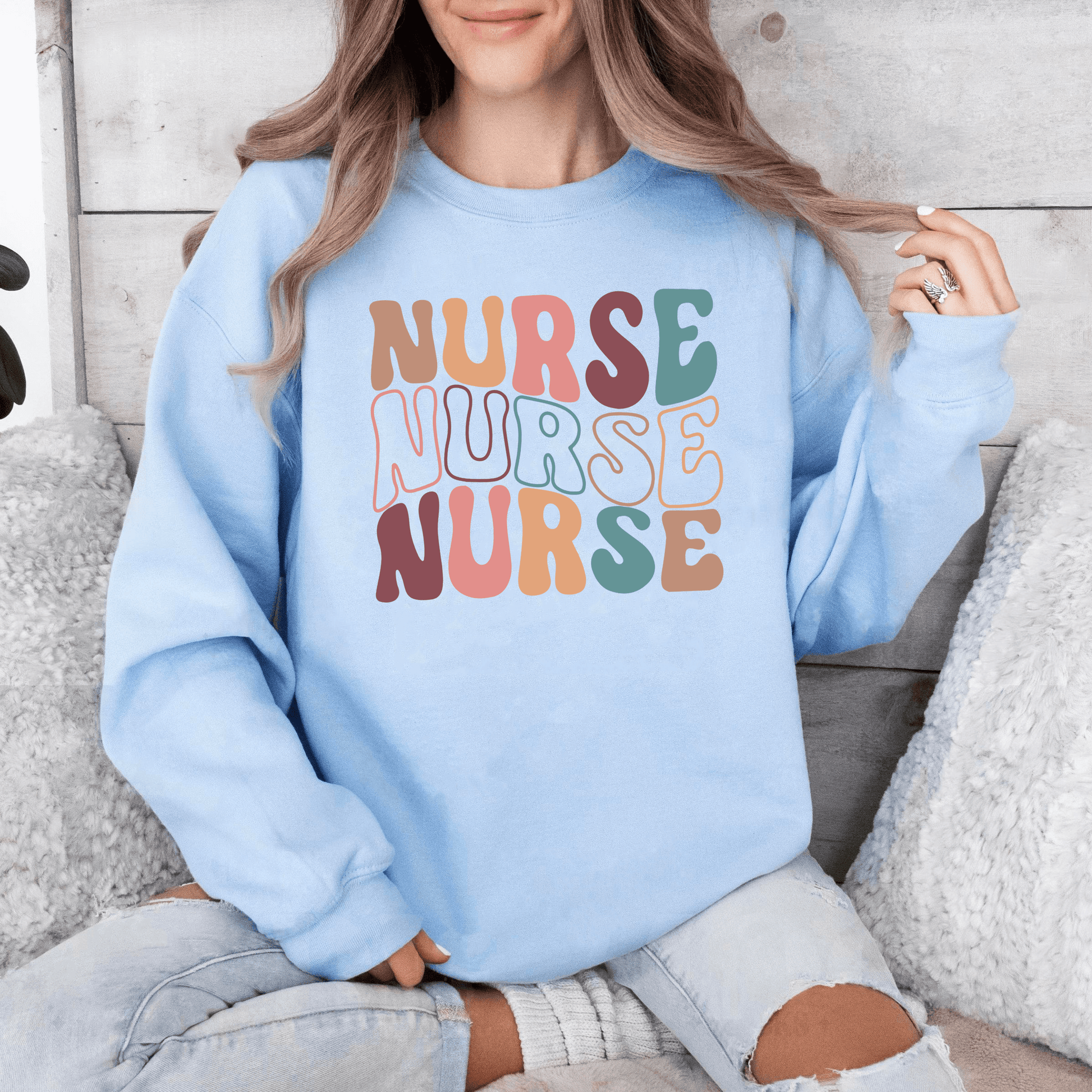 Krankenschwester Sweatshirt - Bunt und Motivierend - GiftHaus