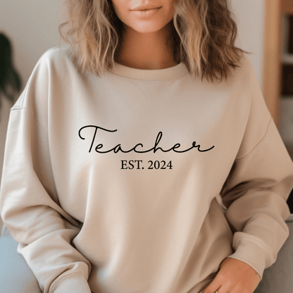 Lehrer-Sweatshirt mit Personalisiertem Gründungsjahr – Feiern Sie Ihren Meilenstein - GiftHaus