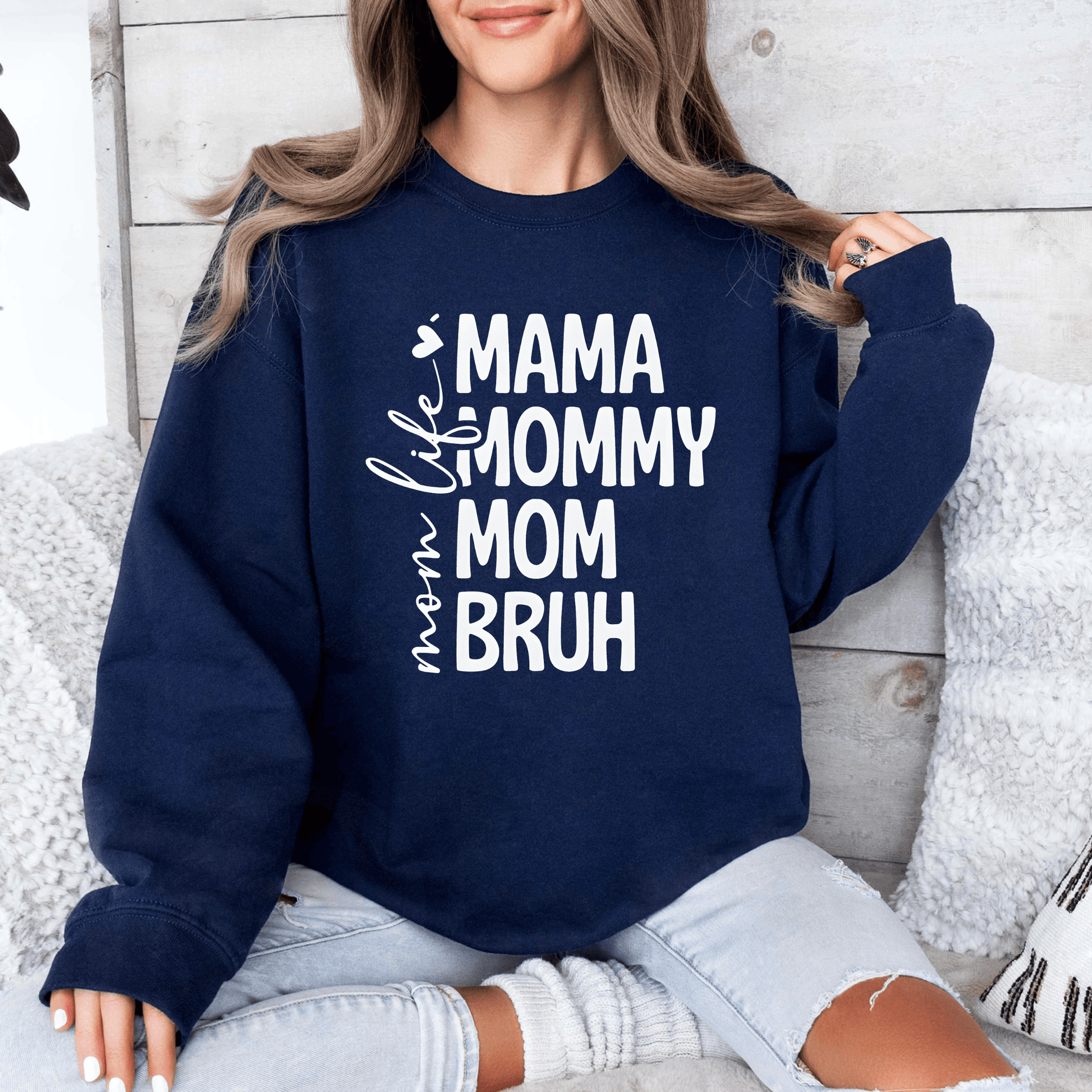 Lustiges Mama Sweatshirt - 'Mama Mommy Mom Bruh - GiftHaus