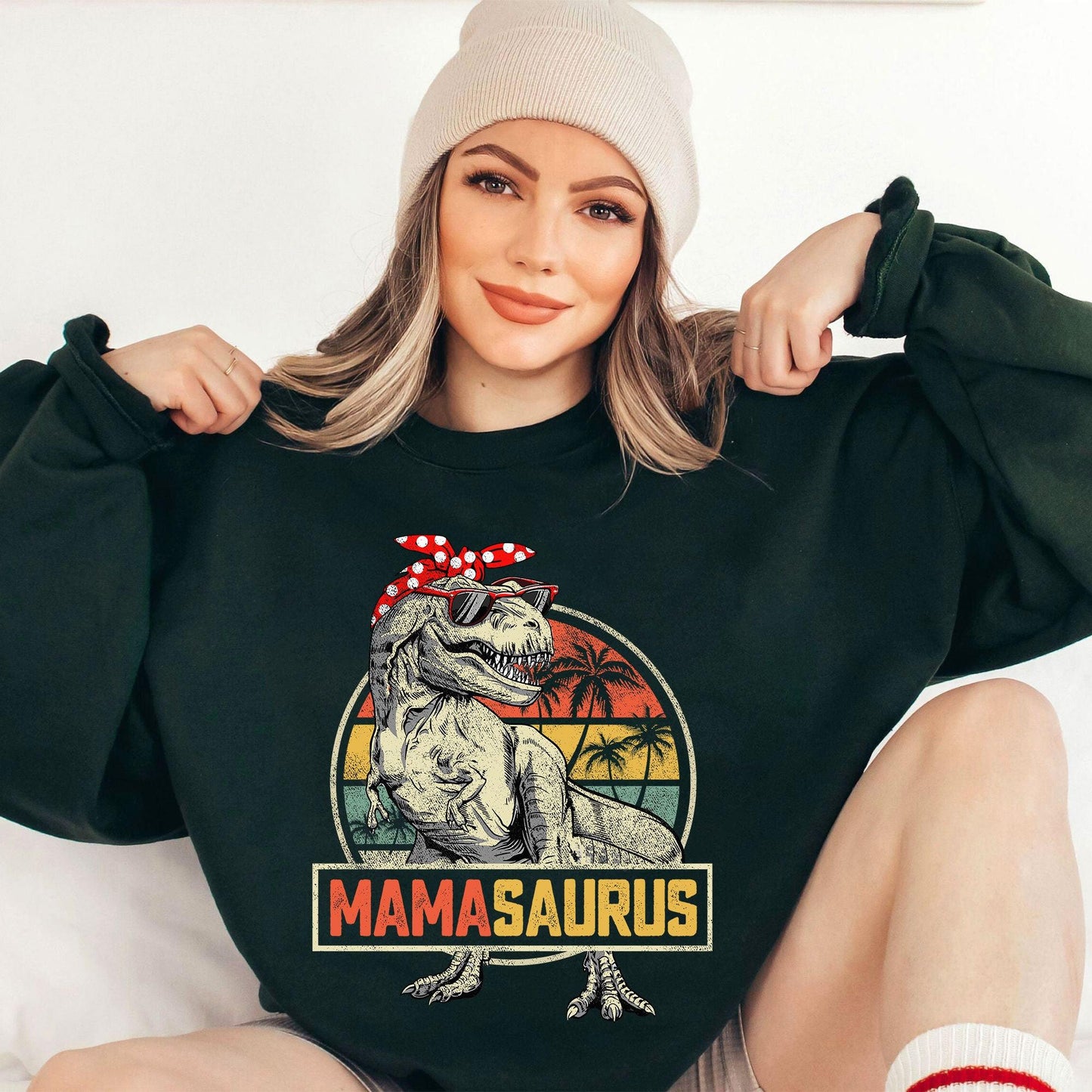 Lustiges Vintage Mamasaurus Sweatshirt und Shirts - Geschenk für Mama - GiftHaus