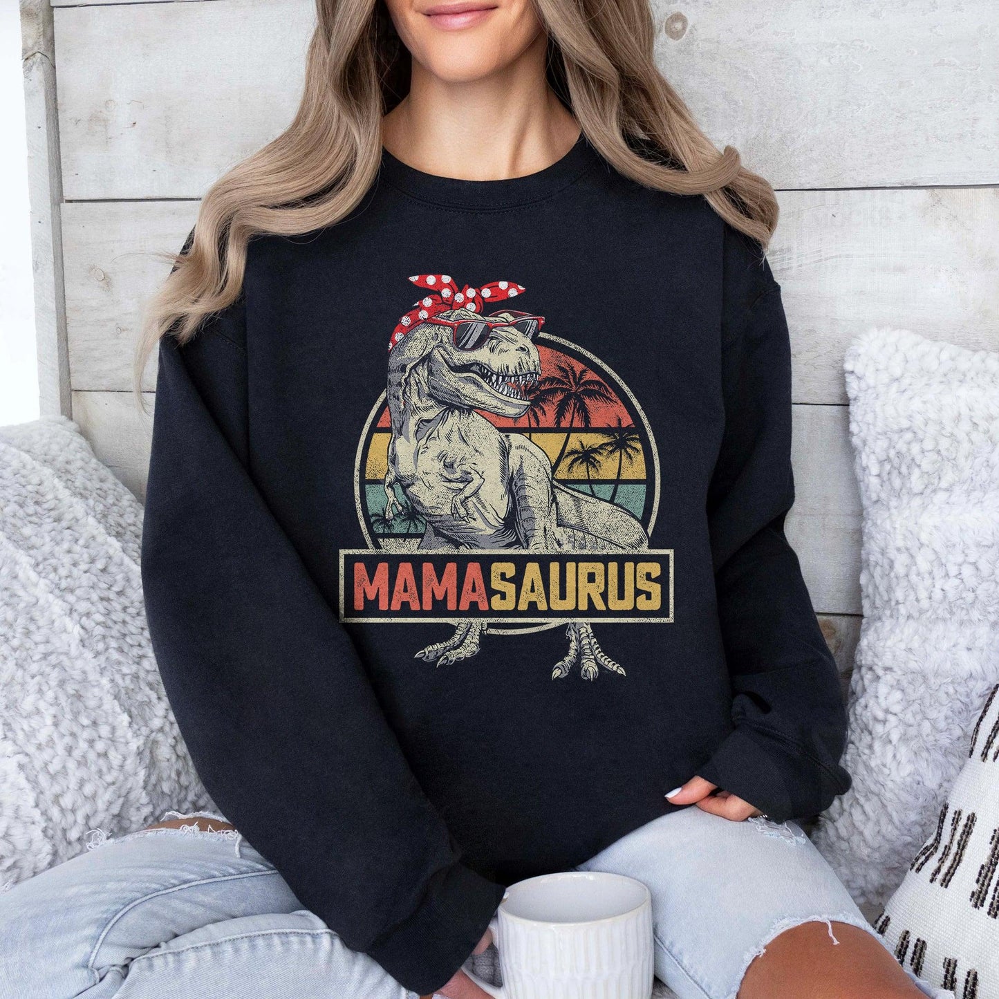 Lustiges Vintage Mamasaurus Sweatshirt und Shirts - Geschenk für Mama - GiftHaus