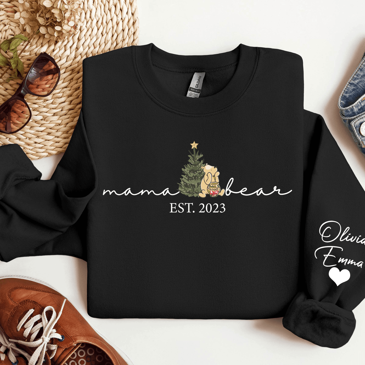 Mama Bär Familien-T-Shirt - Personalisiertes Geschenk für Mütter - GiftHaus