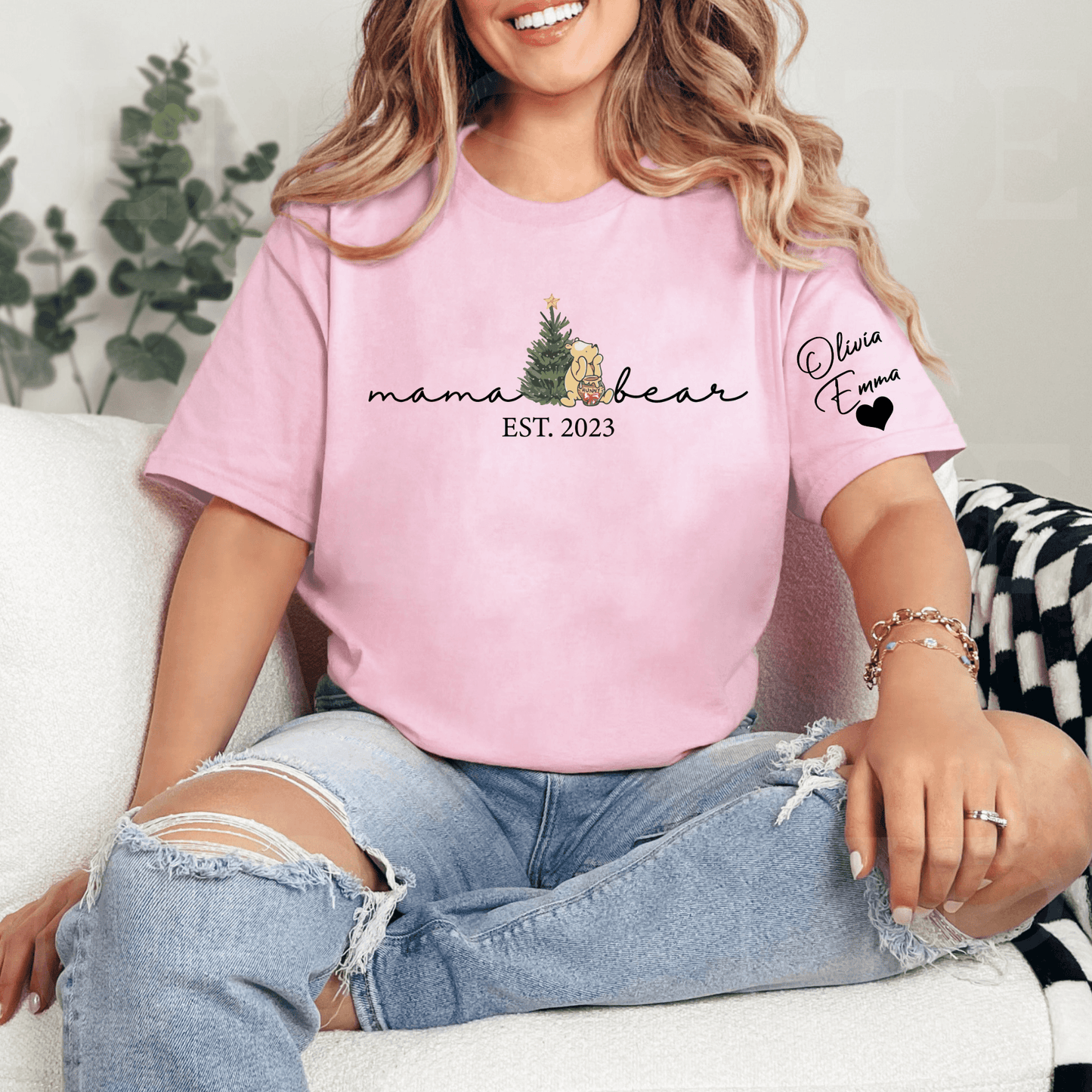 Mama Bär Familien-T-Shirt - Personalisiertes Geschenk für Mütter - GiftHaus