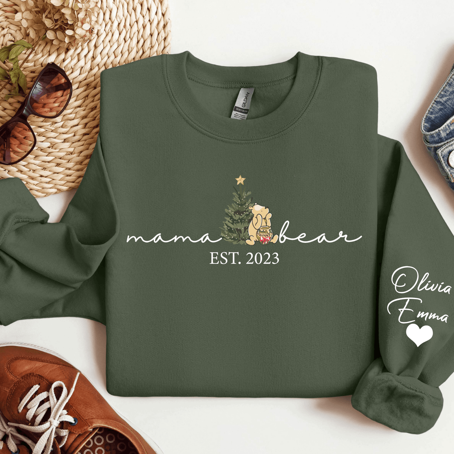 Mama Bär Familien-T-Shirt - Personalisiertes Geschenk für Mütter - GiftHaus