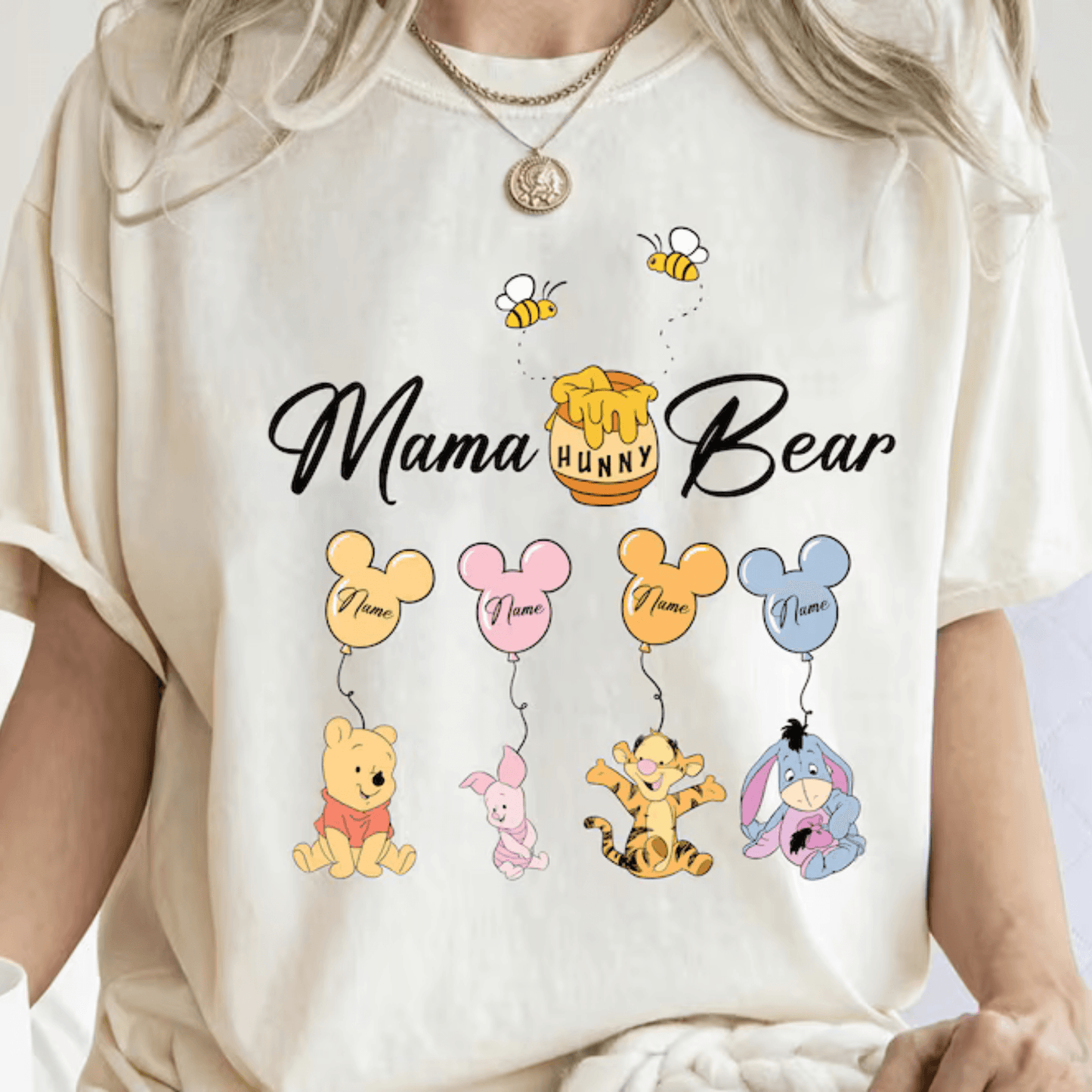 Mama Bär Hunny Familien -Shirt - Personalisierbares Geschenk - GiftHaus