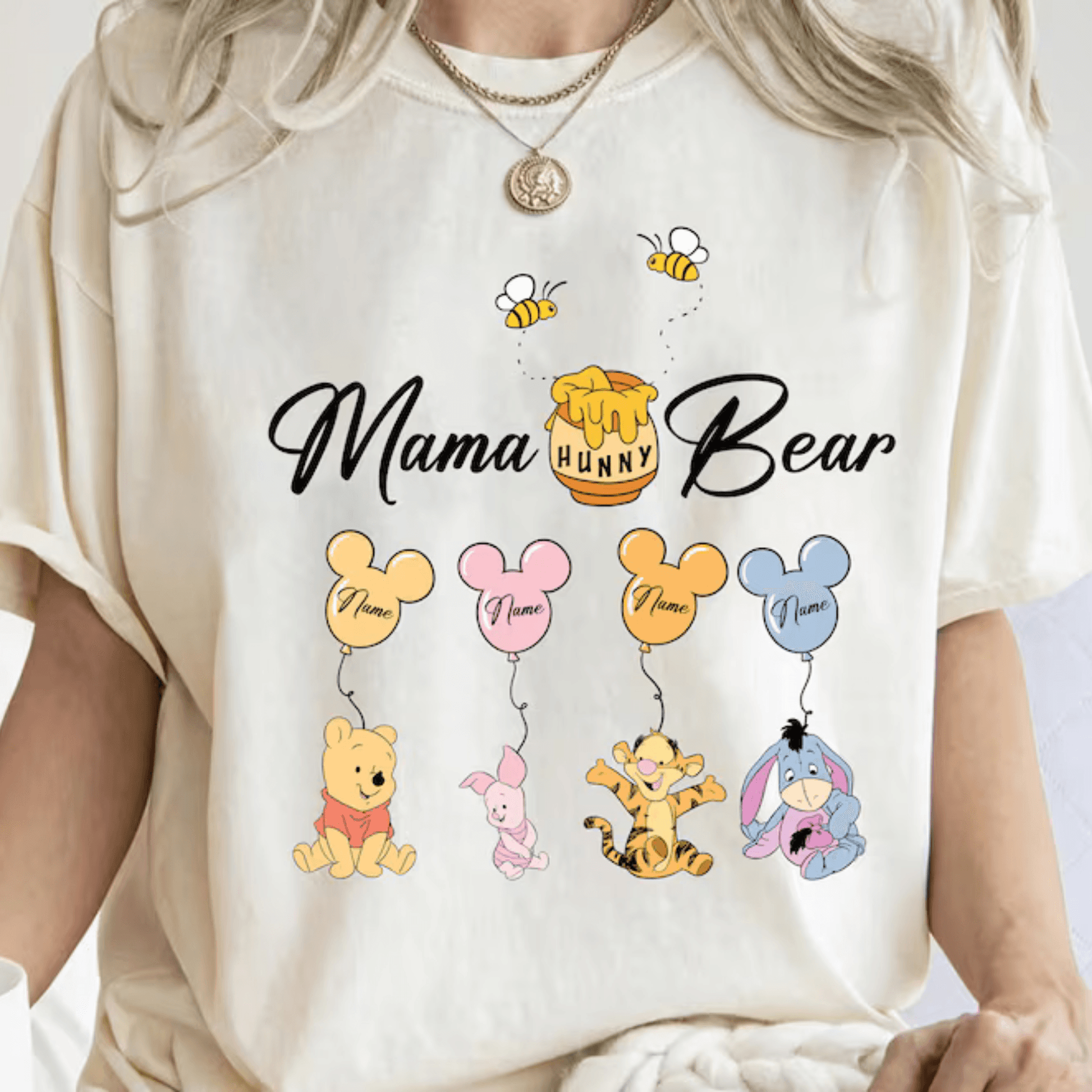 Mama Bär Hunny Familien -Shirt - Personalisierbares Geschenk - GiftHaus