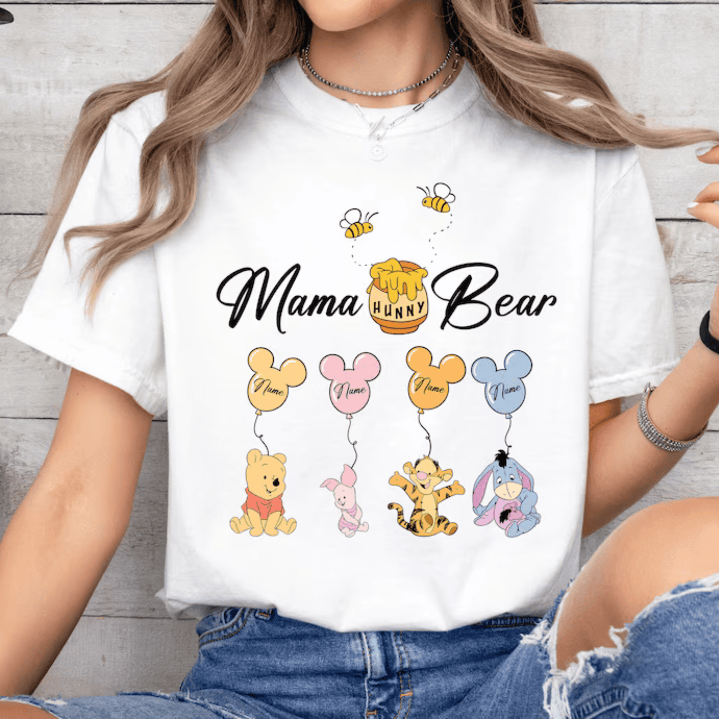 Mama Bär Hunny Familien -Shirt - Personalisierbares Geschenk - GiftHaus