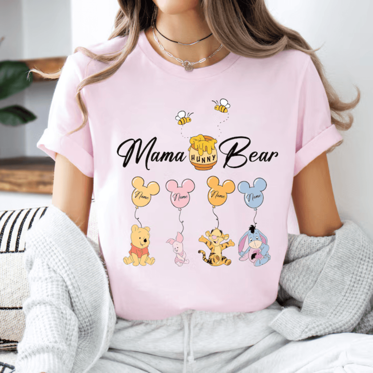 Mama Bär Hunny Familien -Shirt - Personalisierbares Geschenk - GiftHaus