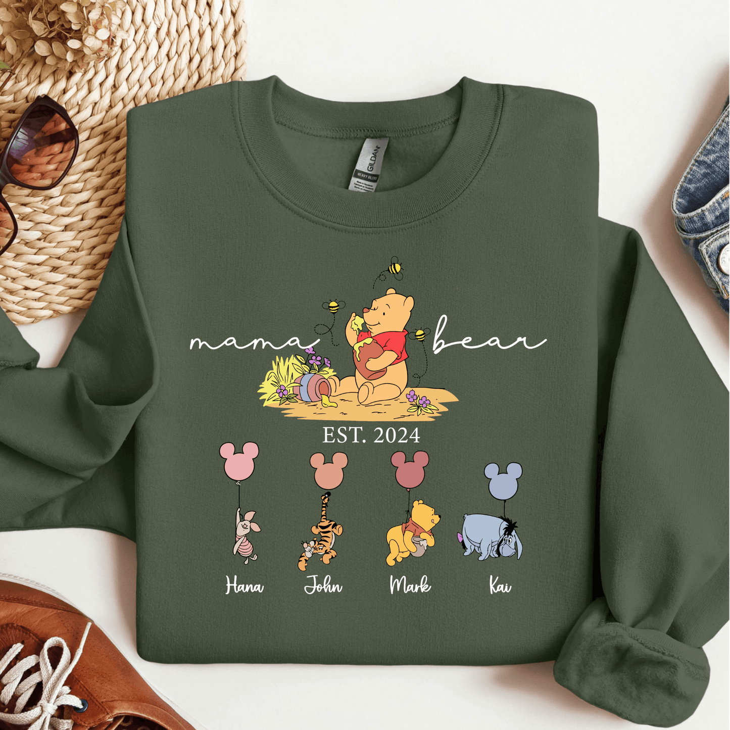 Mama Bär Personalisiertes Namen-Sweatshirt – Das Geschenk für Mütter - GiftHaus