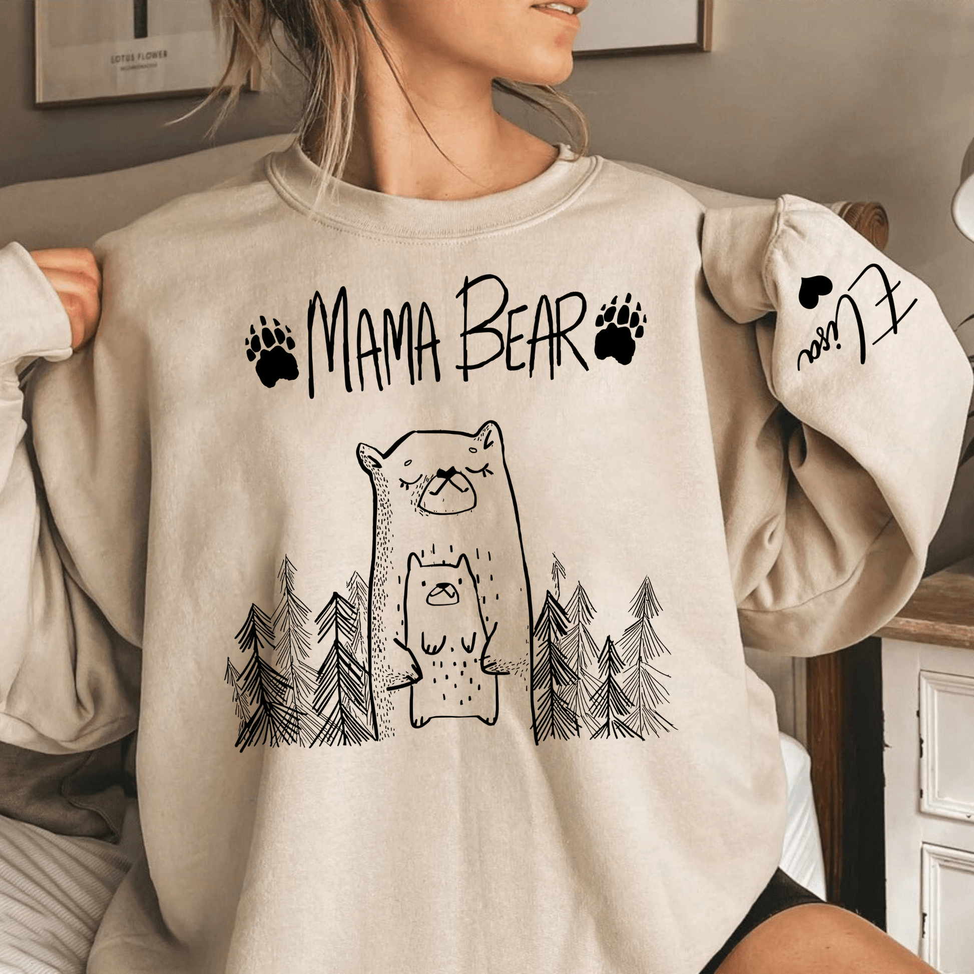 "Mama Bär" Sweatshirt – Personalisiertes Geschenk für Mütter - GiftHaus