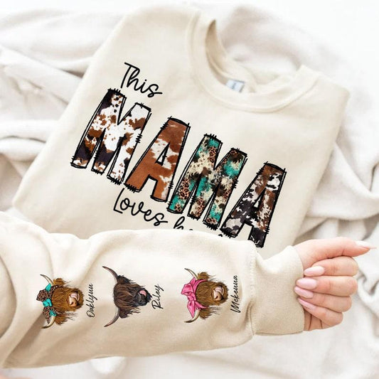 Mama-Herzen & Hochlandrinder Sweatshirt - Das Valentinstagsgeschenk - GiftHaus