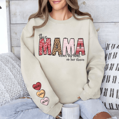 Mama-Herzenssweatshirt – Personalisierbar mit Namen - GiftHaus