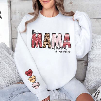 Mama-Herzenssweatshirt – Personalisierbar mit Namen - GiftHaus