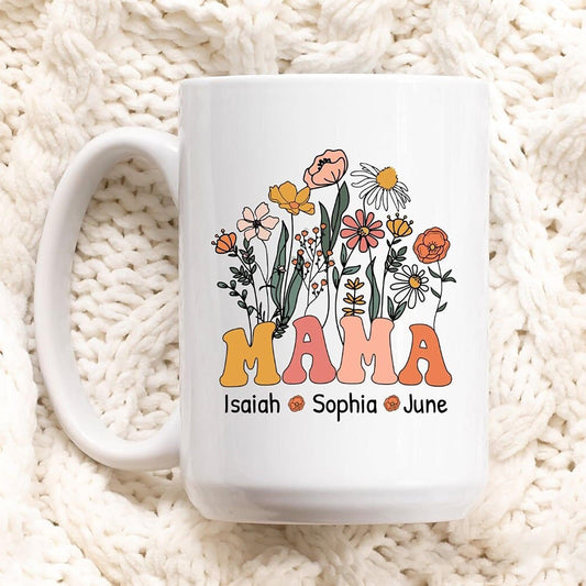 Mama Tasse mit Kindernamen - Kaffeetasse zum Muttertag - GiftHaus