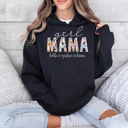 Mama von Mädels - Personalisiertes Blumen Design Geschenk