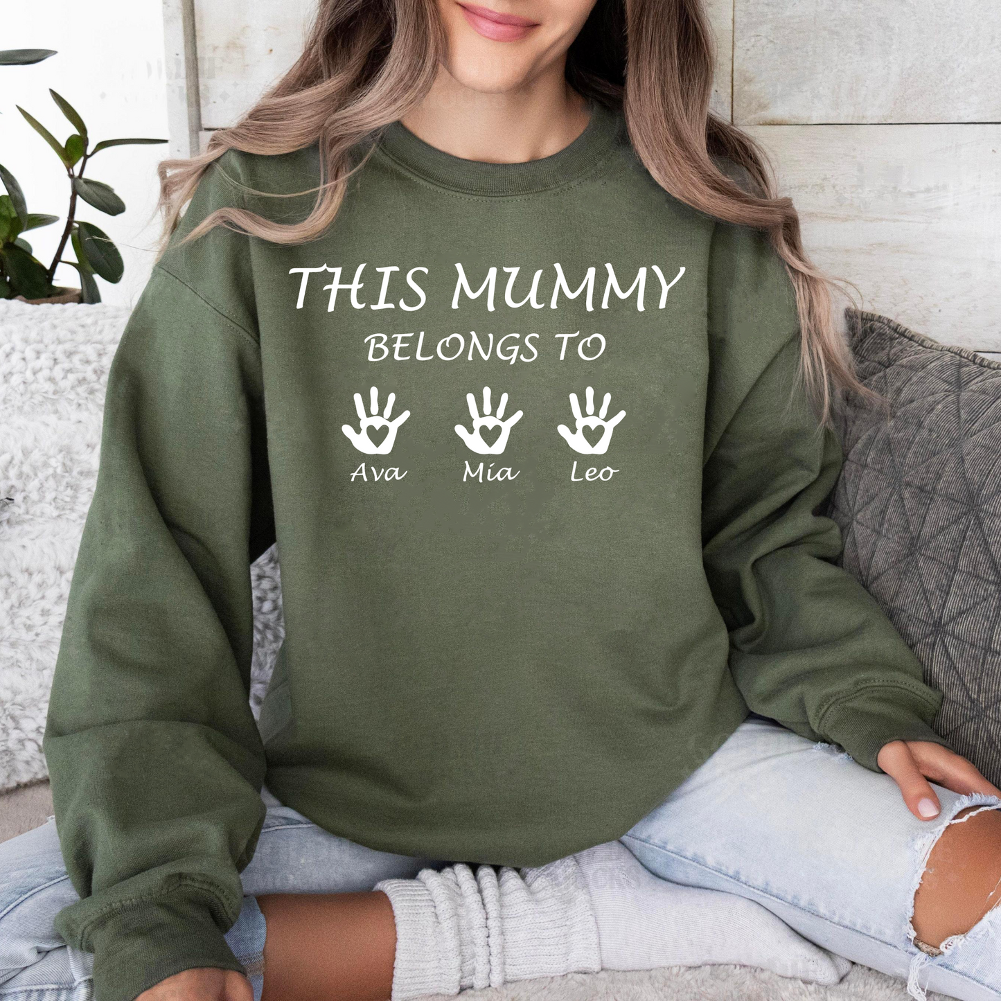 Mamas Liebe Manifest - Personalisiertes Familien Sweatshirt