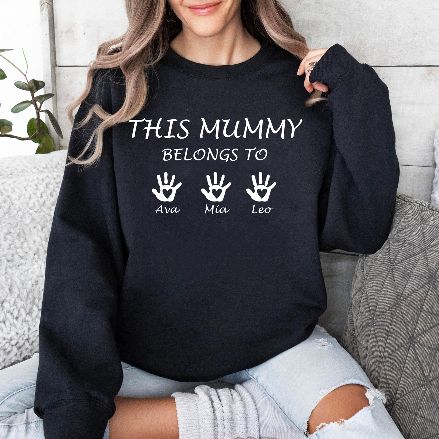 Mamas Liebe Manifest - Personalisiertes Familien Sweatshirt