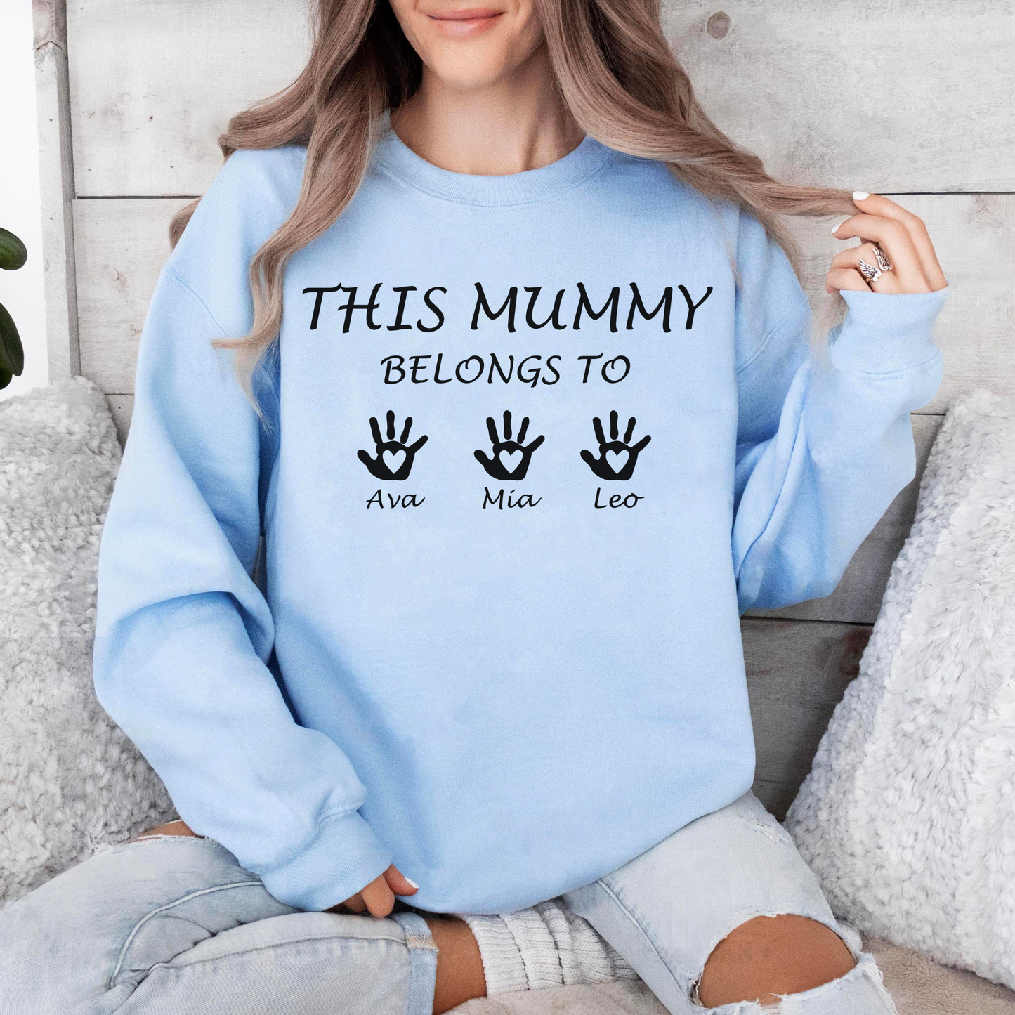 Mamas Liebe Manifest - Personalisiertes Familien Sweatshirt