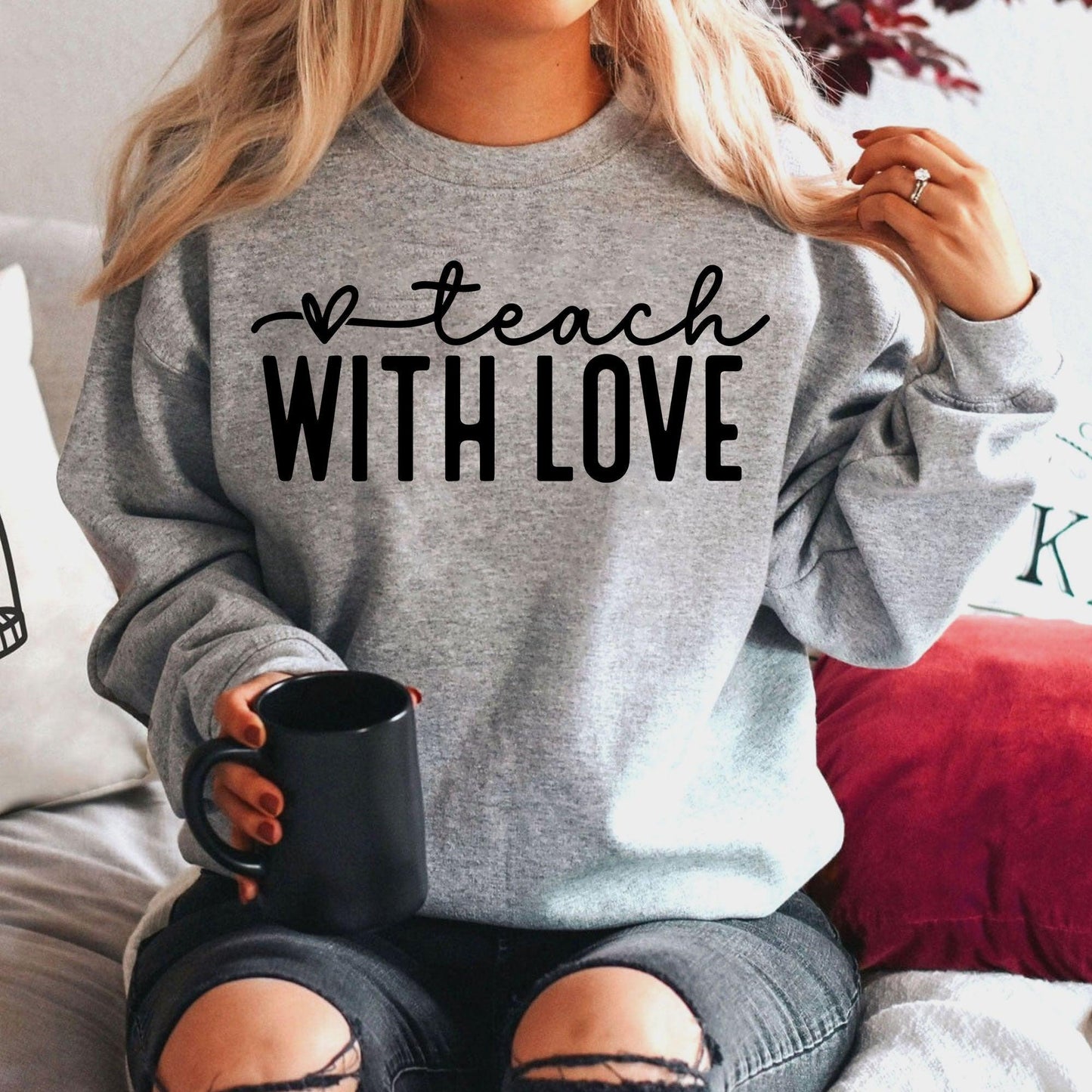 Mit Liebe Lehren Sweatshirt und Hoodie - Geschenk für Lehrer - GiftHaus