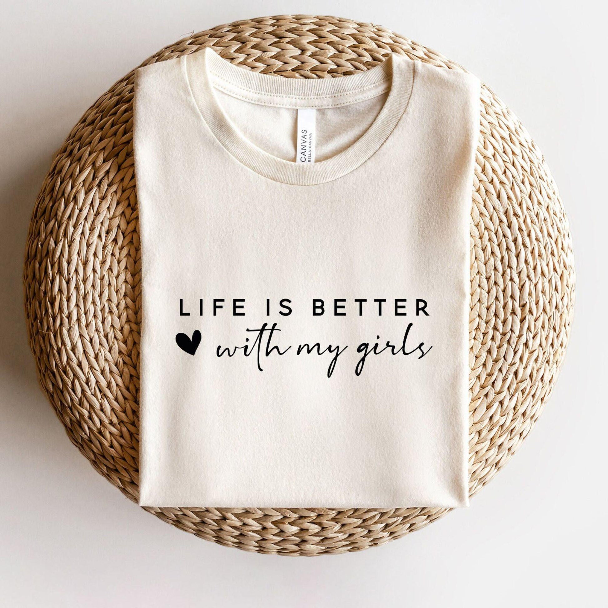 Mit meinen Mädchen ist das Leben besser - Sweatshirt für Mama - GiftHaus