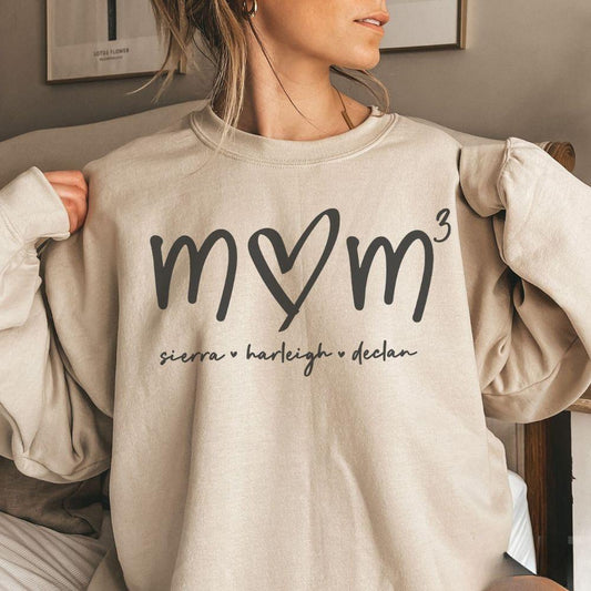 Mom of Three Sweatshirt – Mom of Kids personalisiertes T-Shirt - GiftHaus