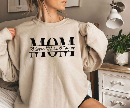 Personalisiertes Mama Sweatshirt mit Kindernamen – Mutter Geschenk für Sie