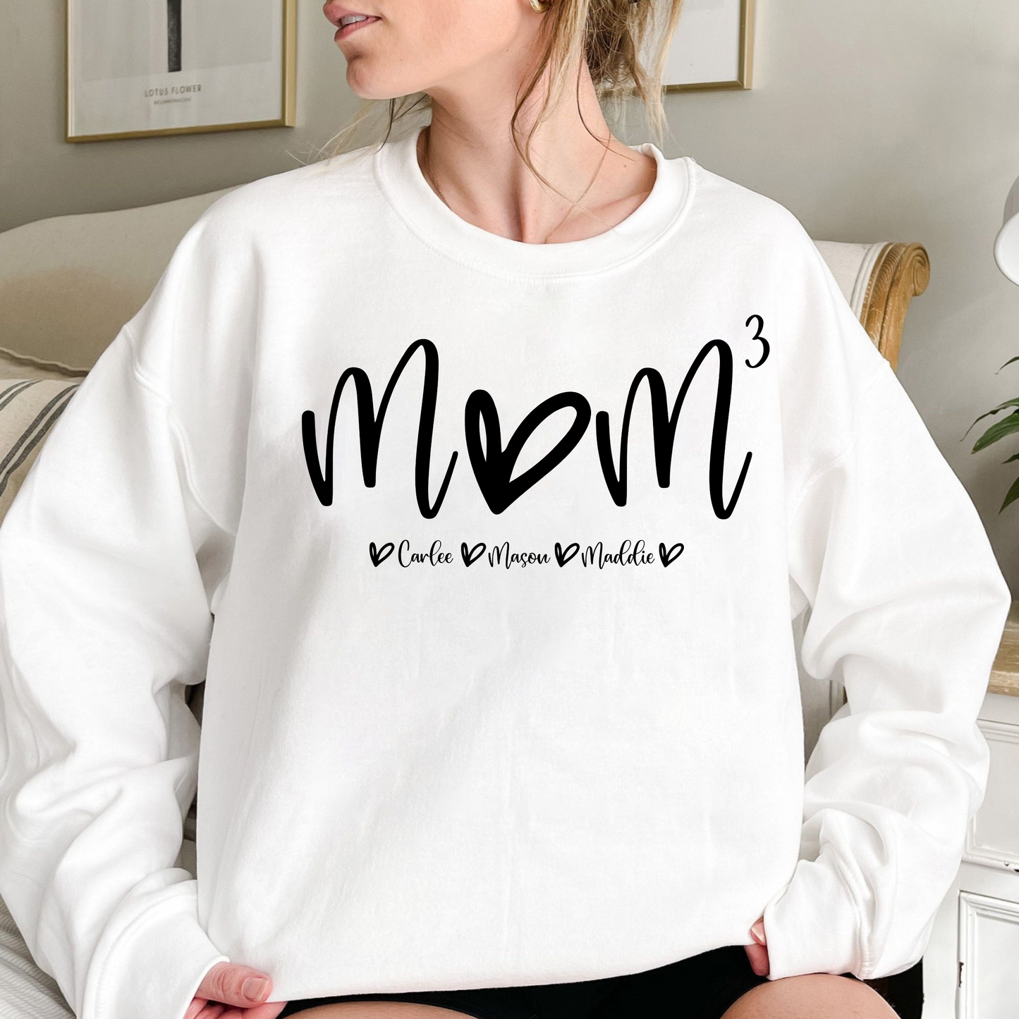 "Mom^N" Shirt: Customize Kids' Count & Names - Perfect Gift
