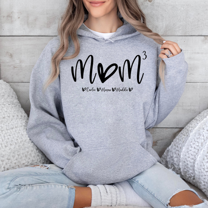 "Mom^N" Shirt: Customize Kids' Count & Names - Perfect Gift