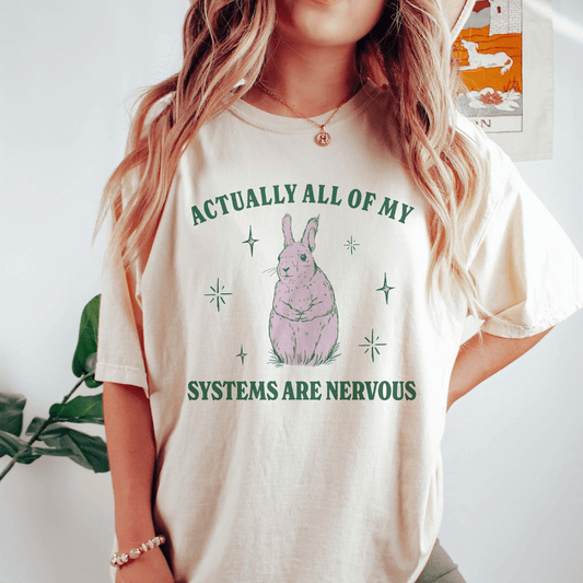 Nervöses Häschen T-Shirt - Geschenk für gestresste Seelen - GiftHaus