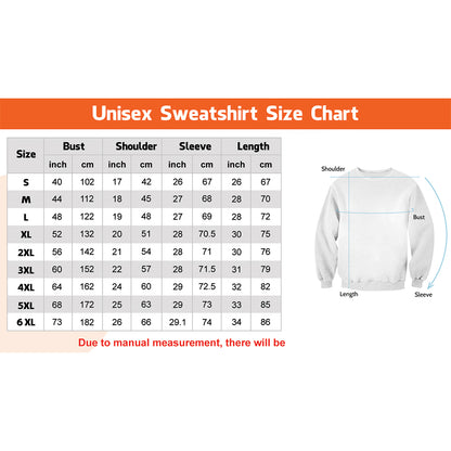 Unisex Weihnachts Crewneck Sweatshirt mit 3D Gesamtdruck und behaarter Brust