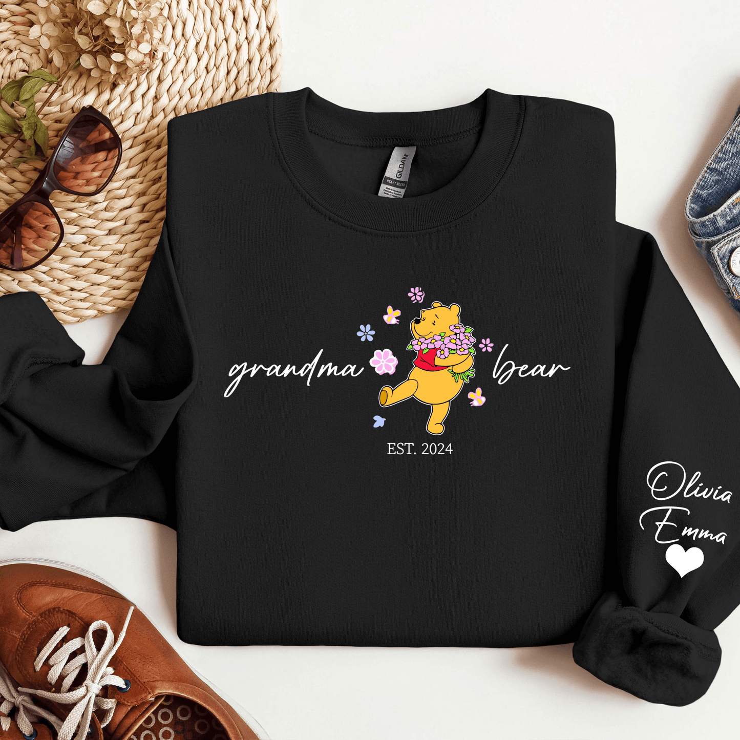 Oma Bär Personalisiertes Jahrgang - Shirt – Das perfekte Geschenk für Großmütter - GiftHaus