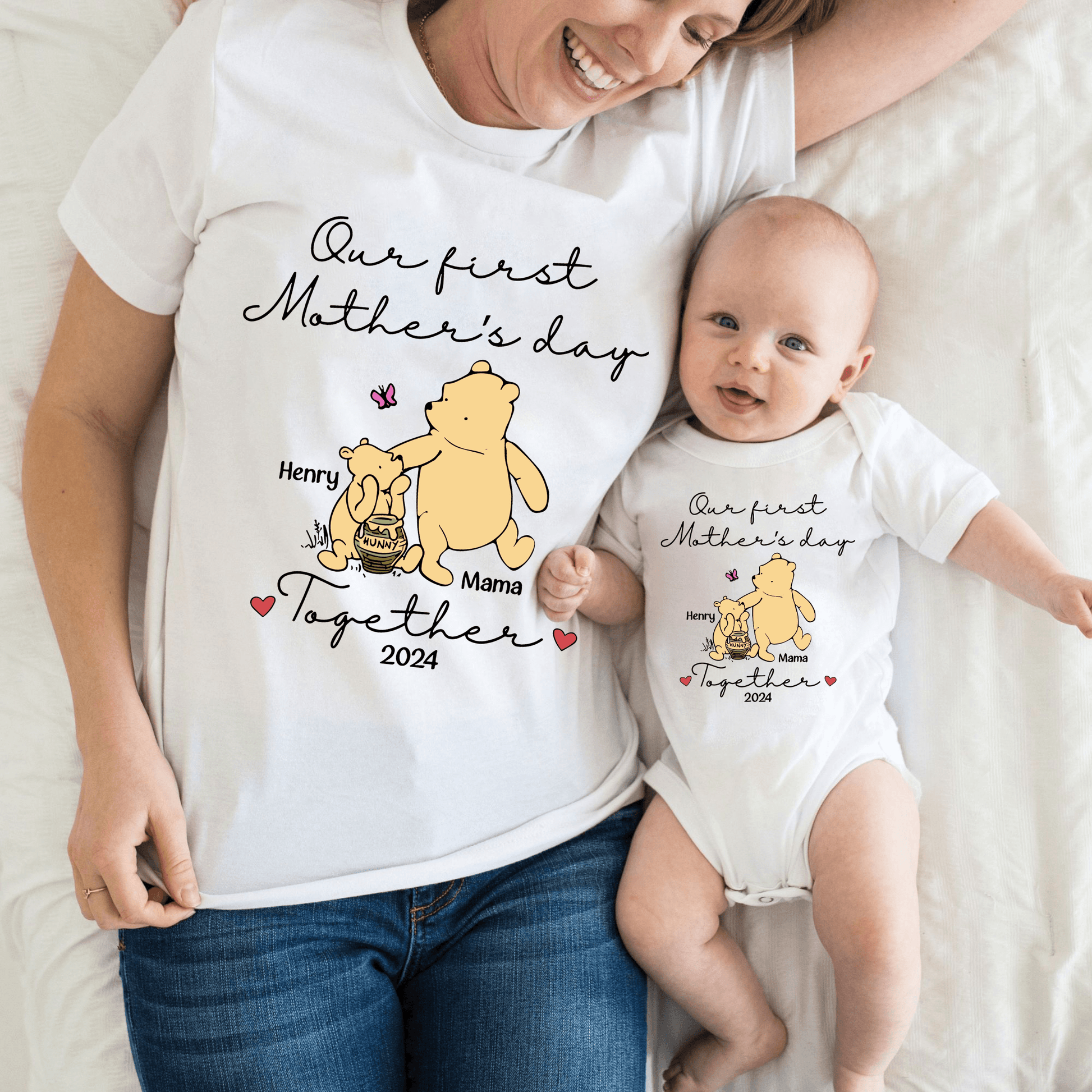 Our First Mother's Day Together - Custom Name & Year Family Tee - GiftHaus
