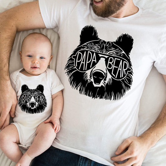 Papa Bear & Baby Bear Matching Set - Gift for New Dads - GiftHaus