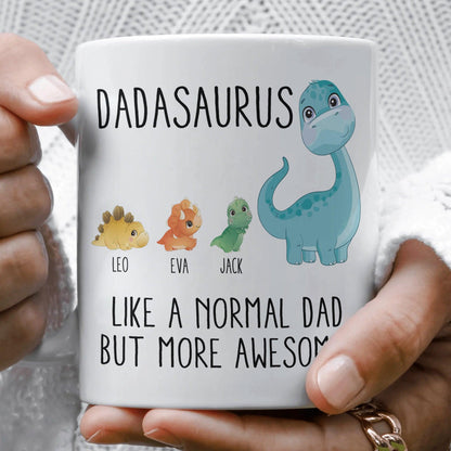 Personalisierte Dadasaurus Kaffeetasse - Geschenk für Papa - GiftHaus