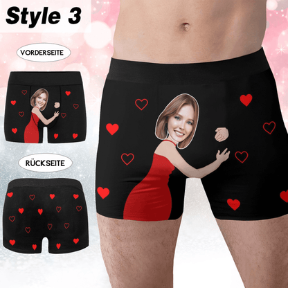 Personalisierte Herren-Boxershorts mit Gesicht - Romantisches Geschenk für Ihn - GiftHaus