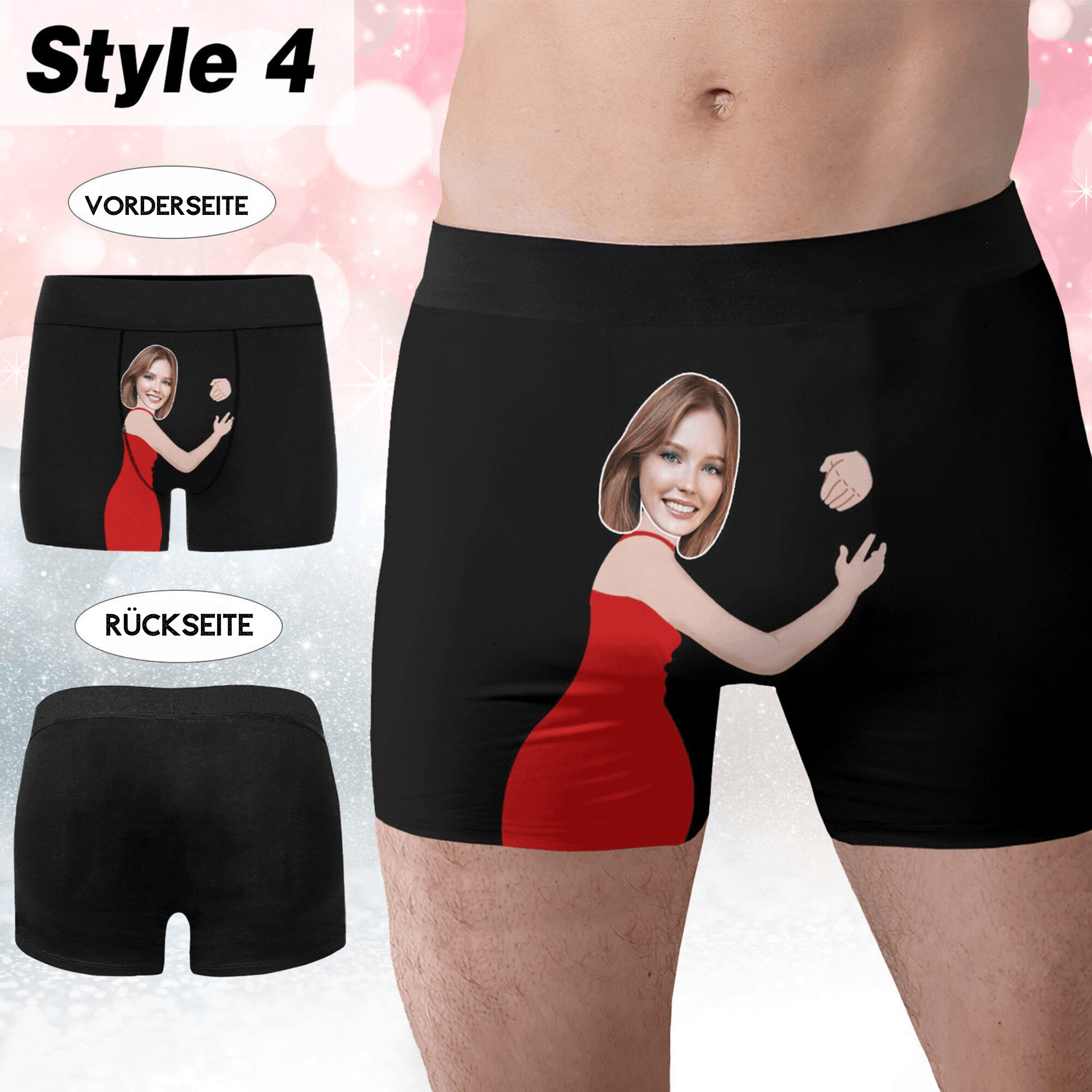 Personalisierte Herren-Boxershorts mit Gesicht - Romantisches Geschenk für Ihn - GiftHaus