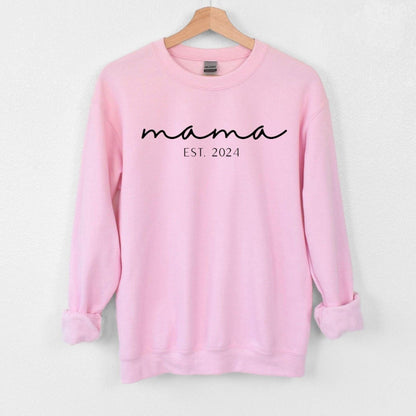 Personalisierte Mama Est. 2024, individuelle Sweatshirts für Mütter - GiftHaus