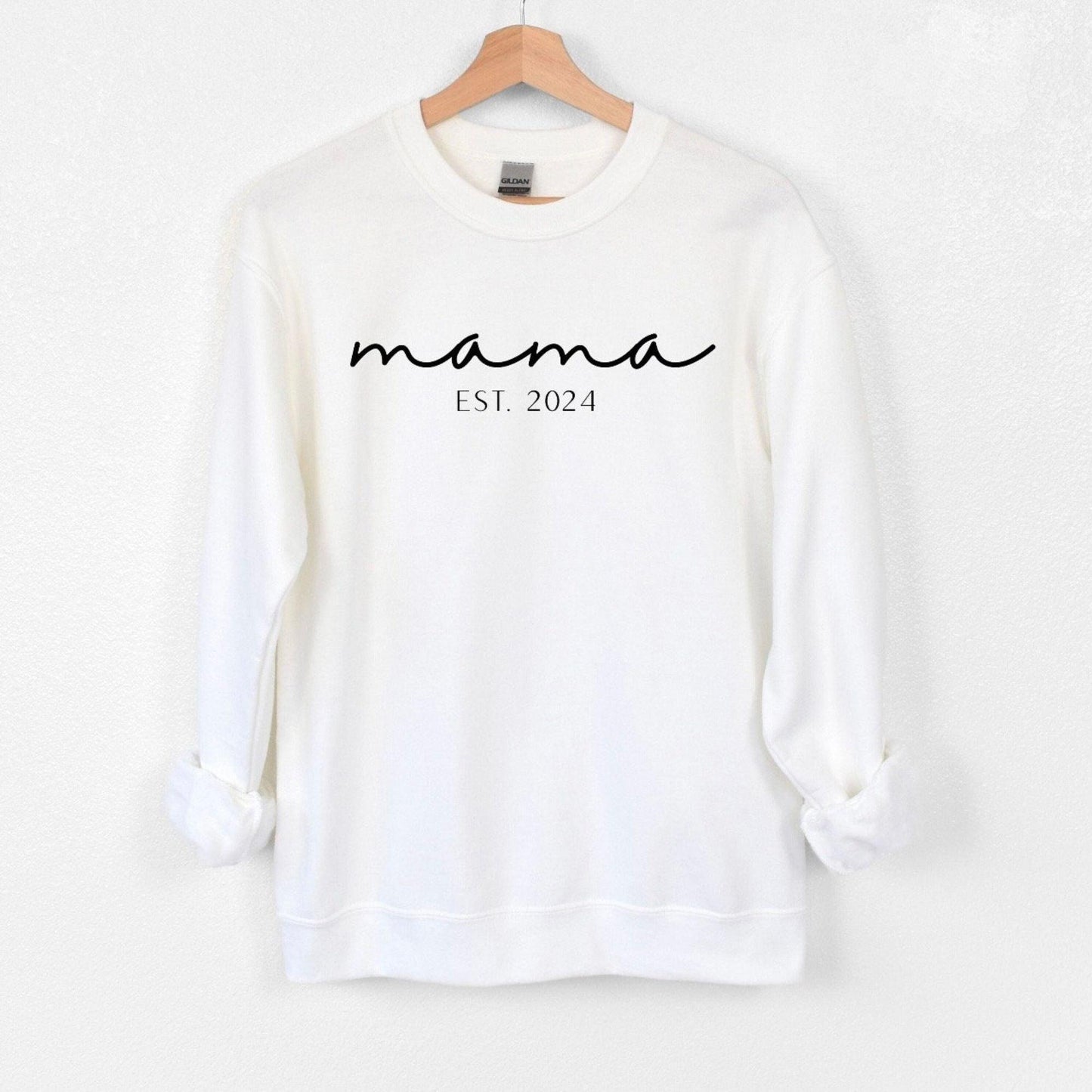 Personalisierte Mama Est. 2024, individuelle Sweatshirts für Mütter - GiftHaus