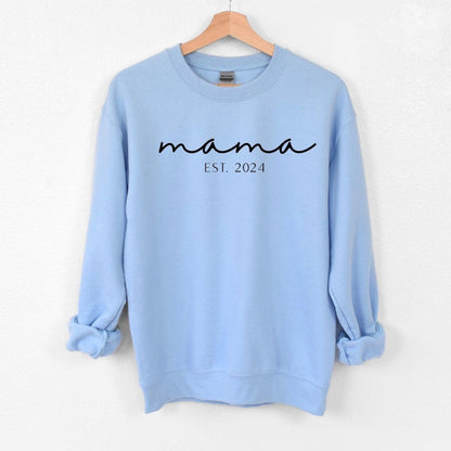 Personalisierte Mama Est. 2024, individuelle Sweatshirts für Mütter - GiftHaus