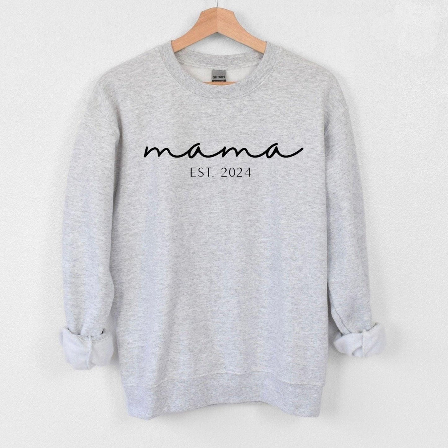 Personalisierte Mama Est. 2024, individuelle Sweatshirts für Mütter - GiftHaus