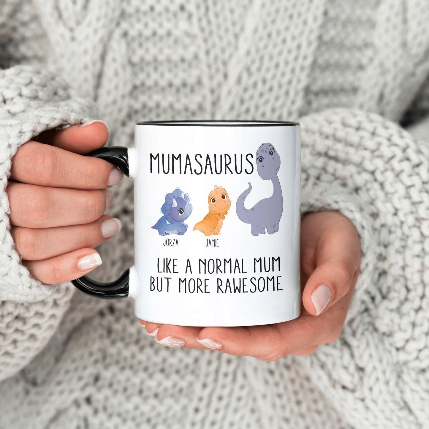 Personalisierte Mamasaurus Kaffeetasse - Geschenk für Mama - GiftHaus