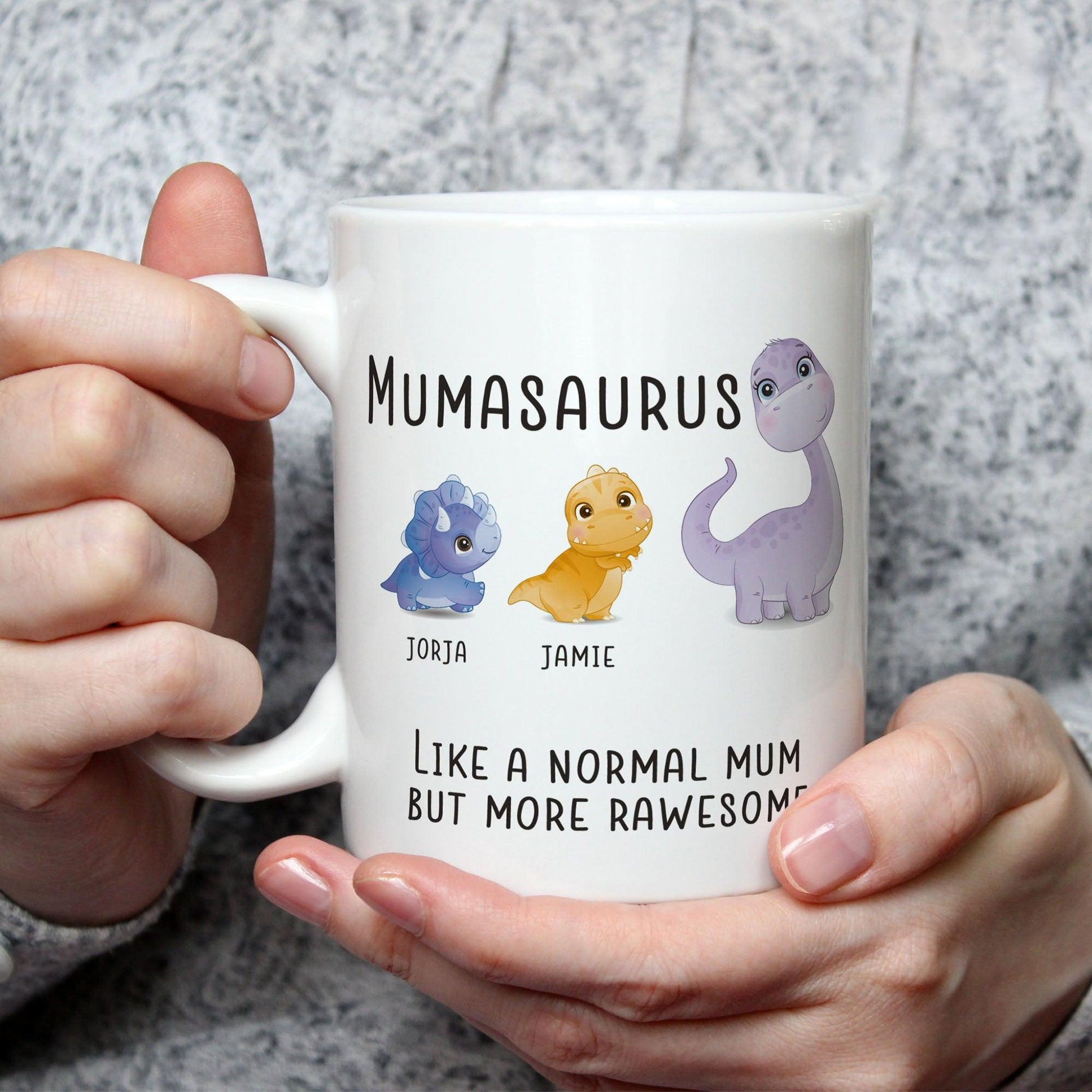 Personalisierte Mamasaurus Kaffeetasse - Geschenk für Mama - GiftHaus