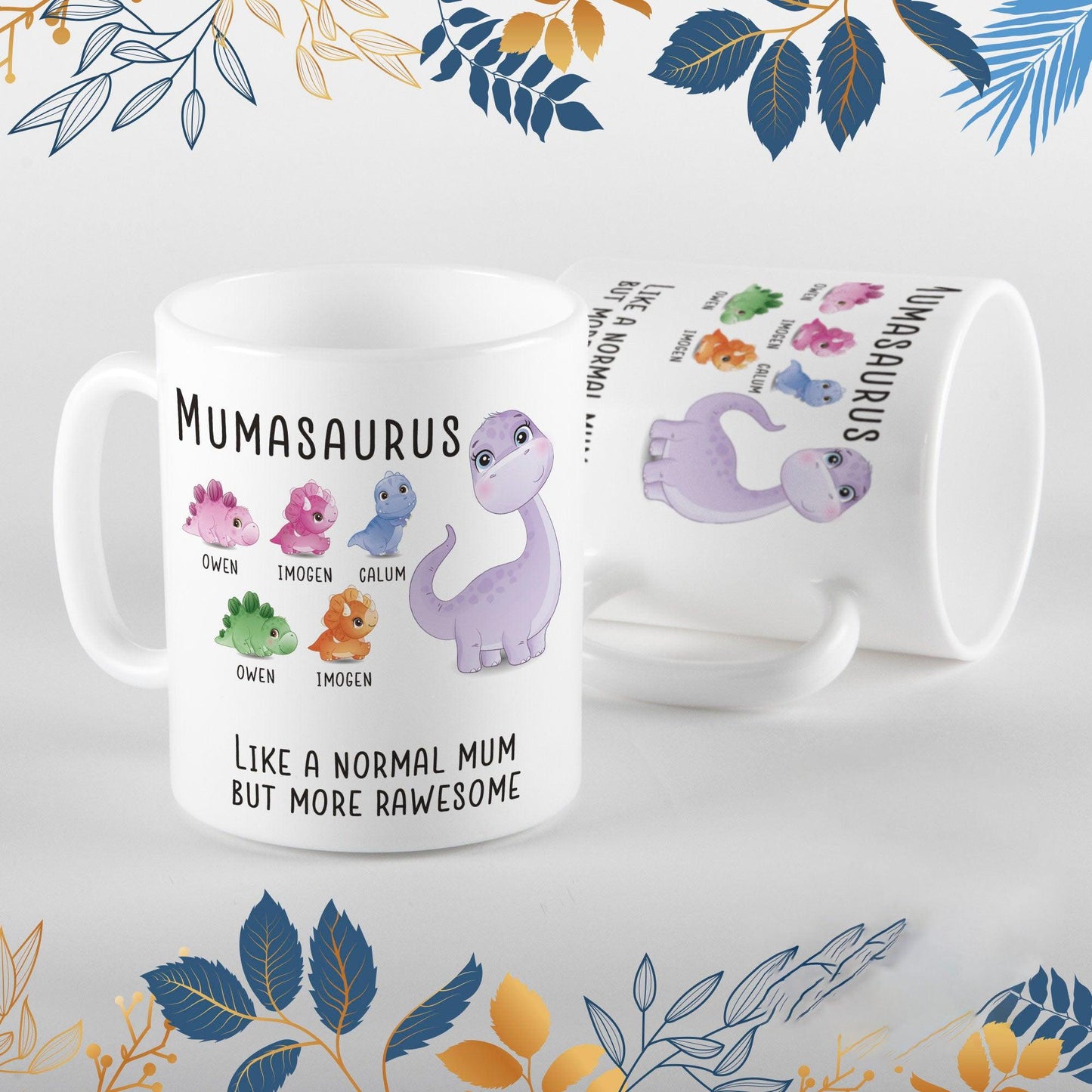 Personalisierte Mamasaurus Kaffeetasse - Geschenk für Mama - GiftHaus