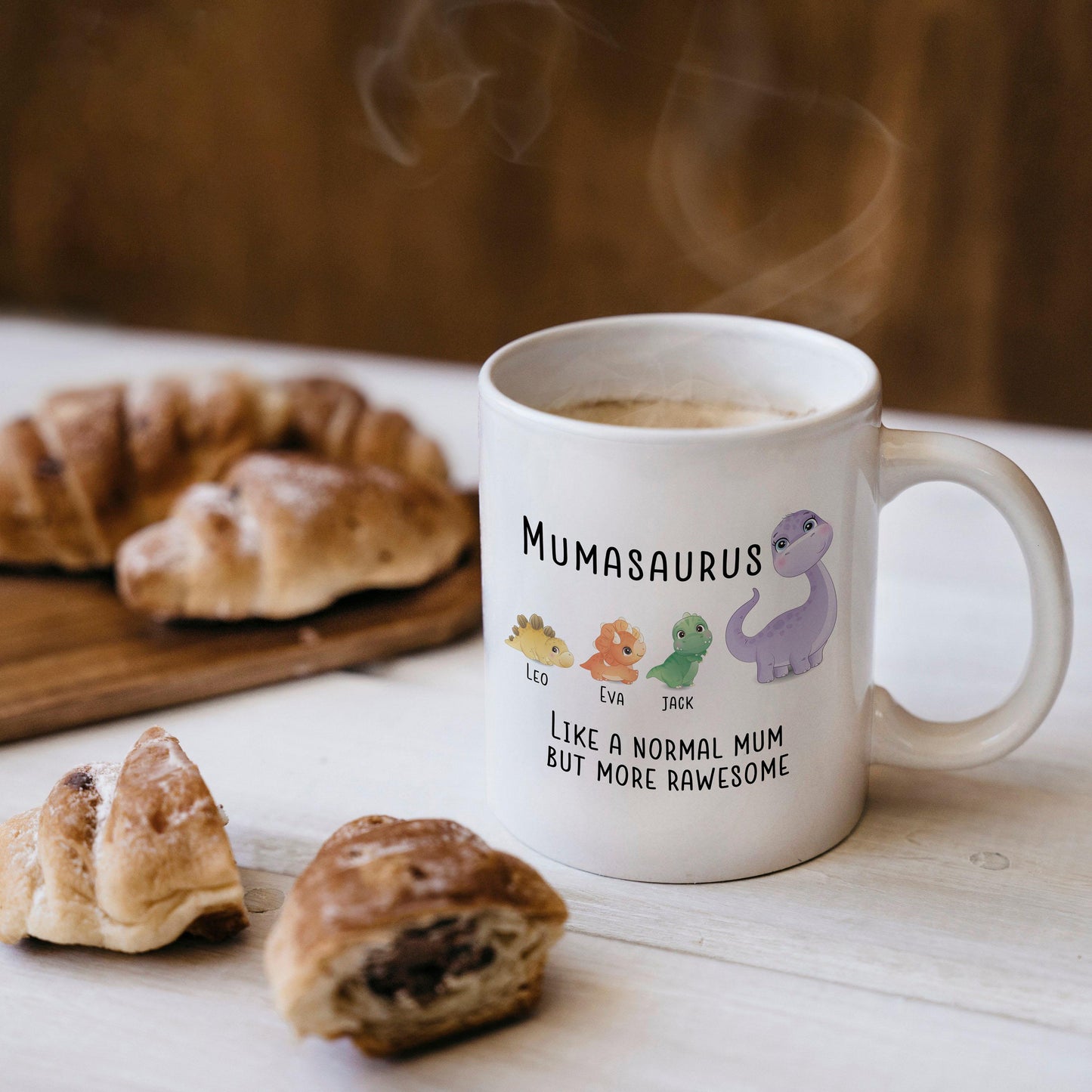 Personalisierte Mamasaurus Kaffeetasse - Geschenk für Mama - GiftHaus